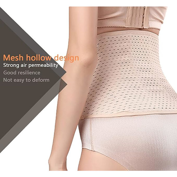 Postpartum Bælte, Beige Farve, Åndbart Justerbart Bælte til Kvinder, Postpartum Support C-Sektion Recovery Bælte, Abdominal Korset Slankende Shapewear