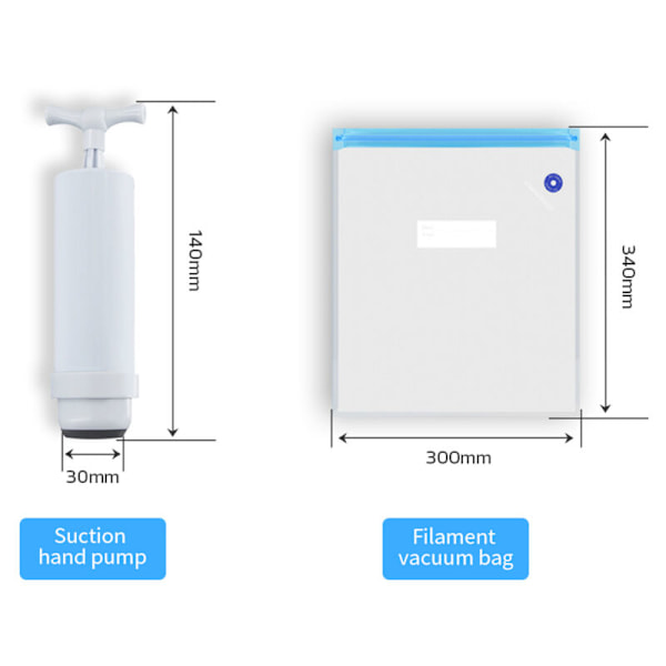 3D printer filament opbevaringspose, tørre tæthedsposer til vakuumplaner til nylon træ nylon tpu konservering sortering fugt 20 stykker lomme sè