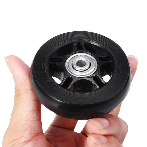 Set med 2 reservehjul til koffert med sorte aksler 40mm18mm Universal kofferthjul