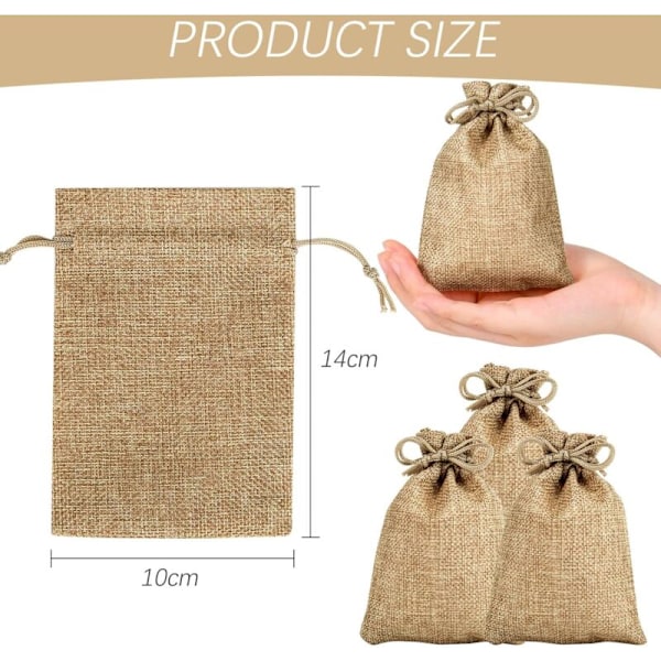 30 Drageer JUTE canvas, jute påse 10x14cm, liten jute canvas väska, bröllop tygpåse, små jute presentpåsar, jute väska, mandelpåse i jute (10x14