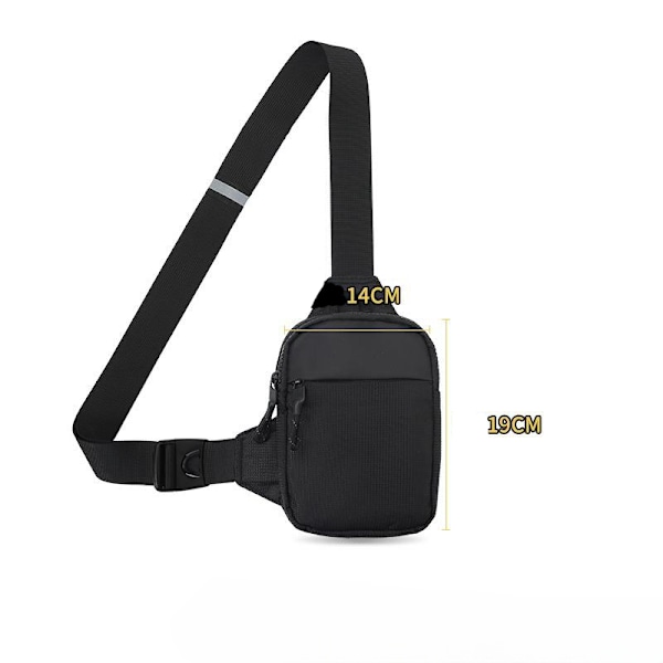 Taske, Side Shoulder Bag Åndbar Mesh Mænds Løb Shopping (Sort)