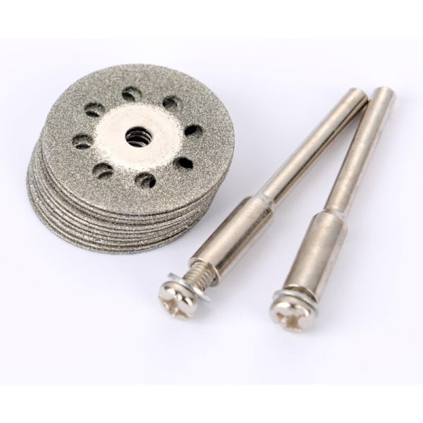 Set med 12 mini-skivor för perforering 25 mm, diamant, kapskivor, Ann Arbor-skaft
