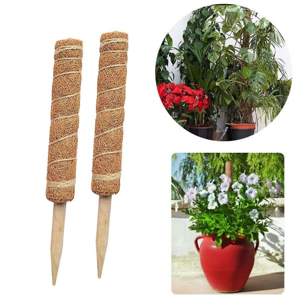 2 stk. mosstok til klatreplante-støtte, plantepol (40 cm)