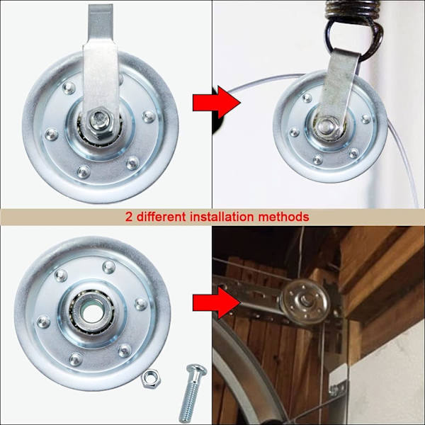 4 st Bärpulley Viktlyftningspulley, V-formad Stålkabelpulley, för Dörr Garage Gym Utrustning Kabelmaskin