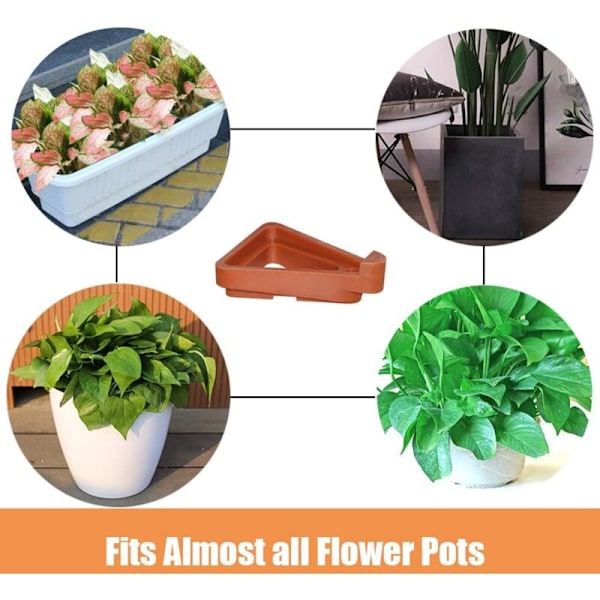 Trekantet blomsterpotte, 12 stk. usynlige blomsterpotter, plastpotte, blomsterkrukke som passer for innendørs og utendørs hageplanter