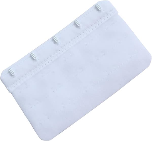 Vit Set med 3 Mjuka Bekväma Bh-förlängningar 5 Hakar, 5,9 cm x 9,4 cm