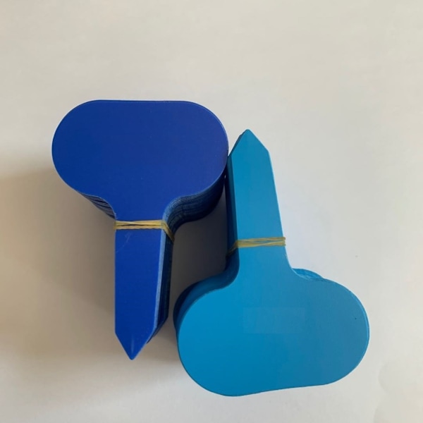 Plantemærker i plast, T-formede haveetiketter til planter, 100 stk. (6X10 lyserød)