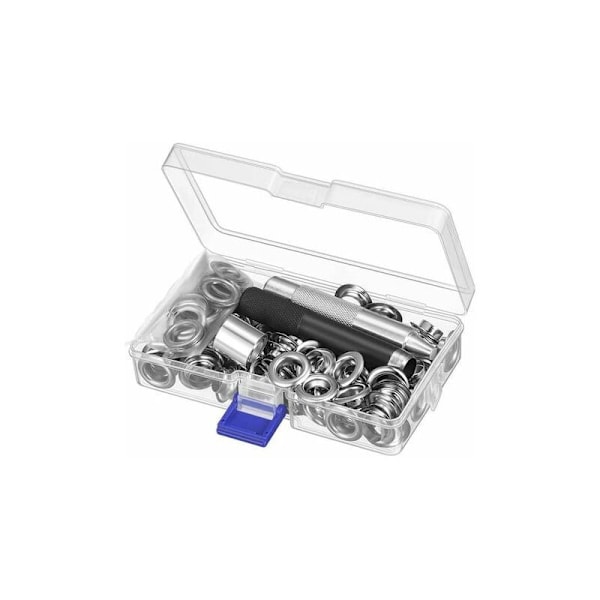 GROMMET OEILLE KIT, 12 mm Øje Kit Metal Værktøj Øjer 100 Sæt Kit d'oelets Øjer Til Presenninger Til Couture Lærred Telt til reparation, 1/2 tomme