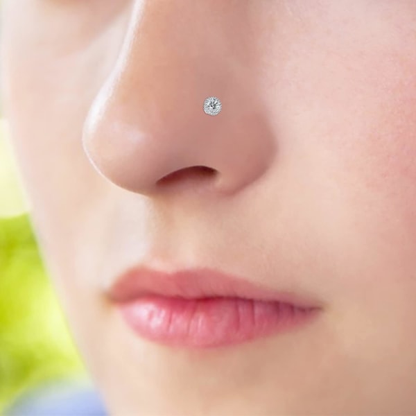 Forskellige former næsepiercing sæt 20G (9 stykker), L-formet stål næsering næsepiercing næsering