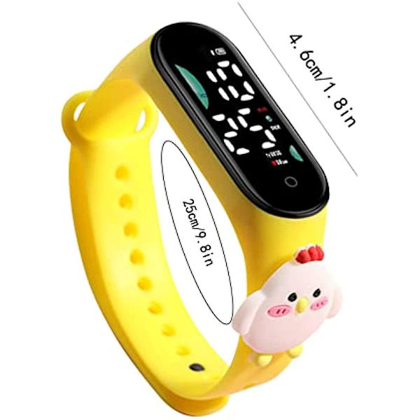 LED Digitalklocka, Cartoon Vattentät Silikonarmbandsklocka, Elektronisk Sport Digitalklocka För Tonåringar Barn Bläckfisk