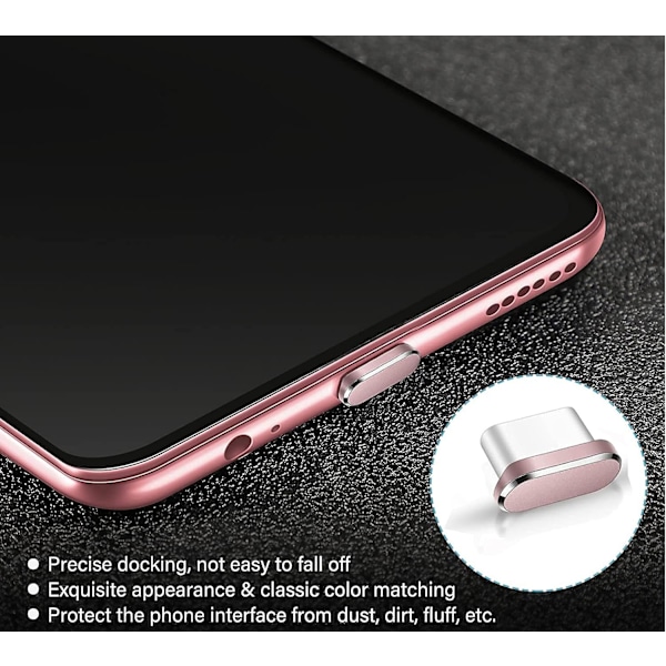 USB C-dammplugg, dammpluggar, 4 stycken typ C-dammskydd för mobiltelefoner USB typ C-laddningsport skyddande skal för smarta telefoner