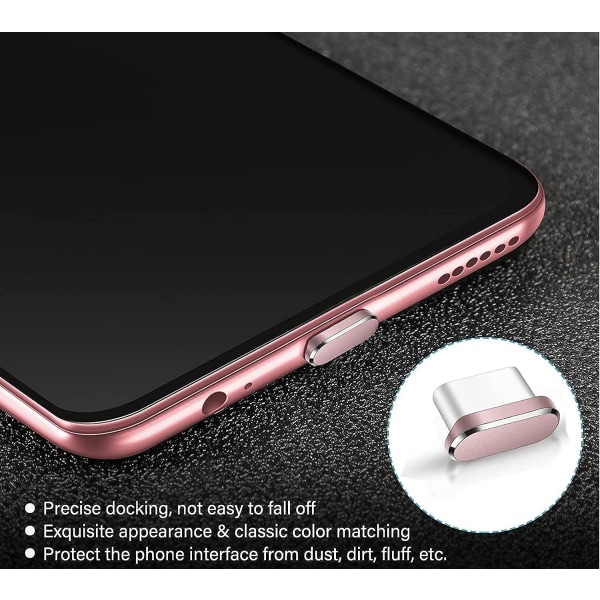 USB C -pölypistokkeet, 4 kpl Type C -pölysuojaa matkapuhelimille USB Type C -latausportin suojakuori älypuhelimille
