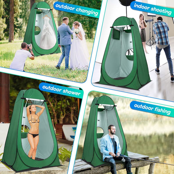Foldbar Pop-up Toilet- og Brusetelt - Bruseprivacytelt - Indendørs og Udendørs Omklædningsrum - Fiskeri til at Blokere Solskin - Vandafvisende (UV-beskyttelse)