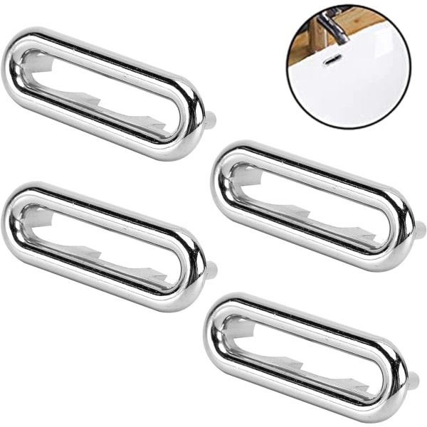 Diskhoöverflödesring Överflödeshål Silver Kök Badrum Handfat Trim Överflödesavloppsskydd Överflödesring