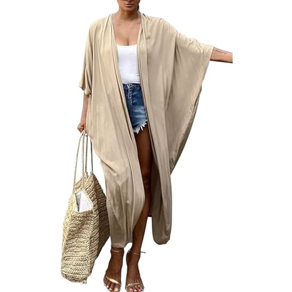 Tie Dye Baddräkt Överdrag Cardigan Strand Överdrag Lång Kimono Lätt Sommar Baddräkt Överdrag Kvinnor