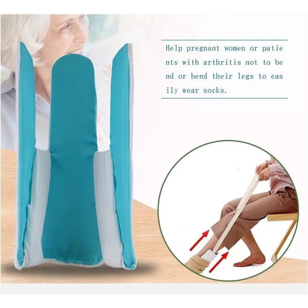 Sockhjälpmedel Sockassistent Strumppådragare för att ta på och ta av strumpor Slider Flexibel Strumppådragare Herrar Damer Äldre Handikappade Gravida Kvinnor Arth