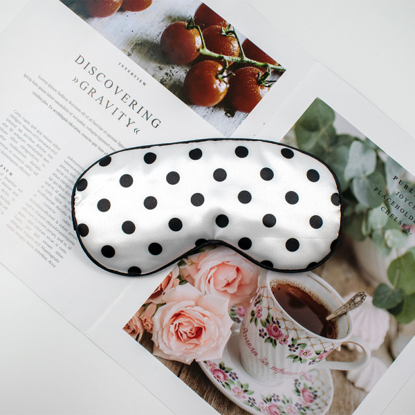 4-pack Silk Dot Sleep Mask Ögonmask Polka Dot Eye Mask med justerbara remmar, mjuk Polka Dot Silk Eye Mask för kvinnor män