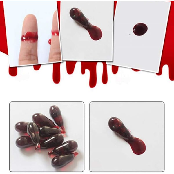 30 st Halloween falska roliga blodpiller skämt leksaker kräkblod kapslar skräck rekvisita Halloween roliga skämt hemska läskiga skämt leksaker april fools dag