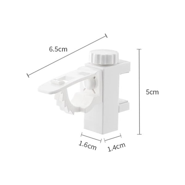 Plante-tangholder 2 stk tverrstang justerbar plast gardinstang for heklet håndkleoppbevaring for organizer