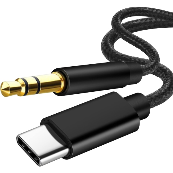 USB C till 3,5 mm Aux-kabel, USB C till Aux-jackkabel för biltelefon, ljudjackadapter kompatibel med Samsung Galaxy S22 S21 S20 Note 20/10+ A73 A53,