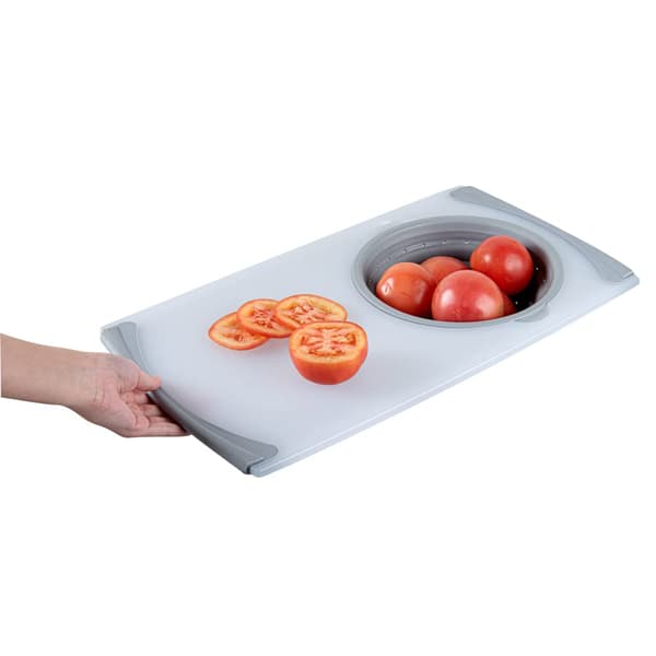Diskställ i grå plast för diskho - med hopfällbar sil - 29*50*cm - 1 st