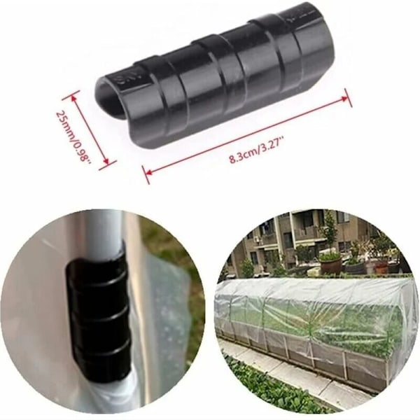Pakke med 50 stk. 25 mm drivhus klemmeclips