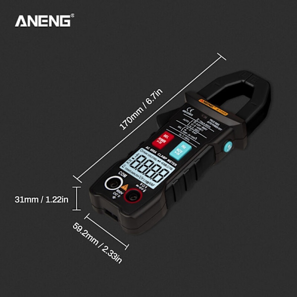 ST205 Digital Multimeter med AMBERTY Automatiskt Område på 4 000 punkter True RMS AMPEREMETER AMPERE AC/DC DC NCV Resistans Automatisk Be