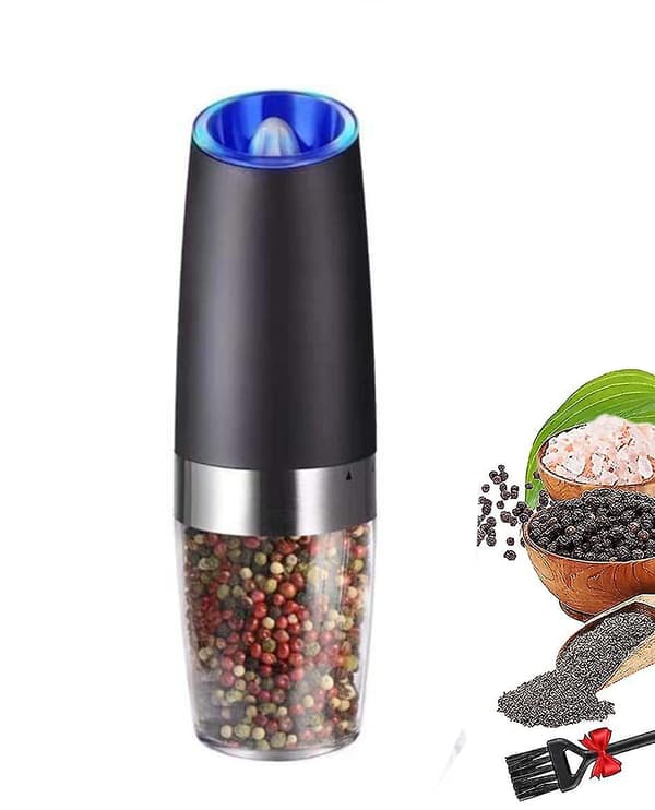 Elektrisk salt- och pepparkvarnset, automatisk peppar- och saltkvarn, batteridriven