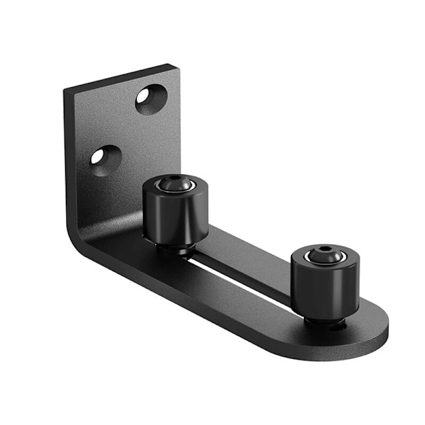 Gulvguide Skydedøre til staldmontering justerbar vægmontering med sort styrekugle - 120 × 50 × 60mm