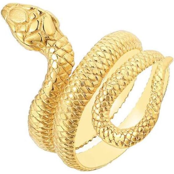Retro Snake Ring Wrapped King Cobra Ring Modeaccessoarer för män och kvinnor (3-pack)