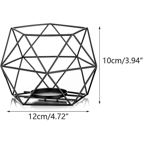 Metallisk geometrisk värmeljushållare