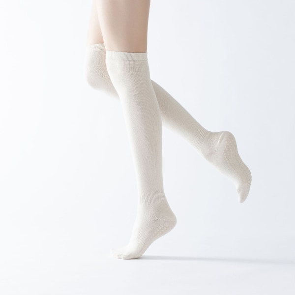 Unisex Over the Knee Solid Color Socks Seamless Toe Combed Cotton