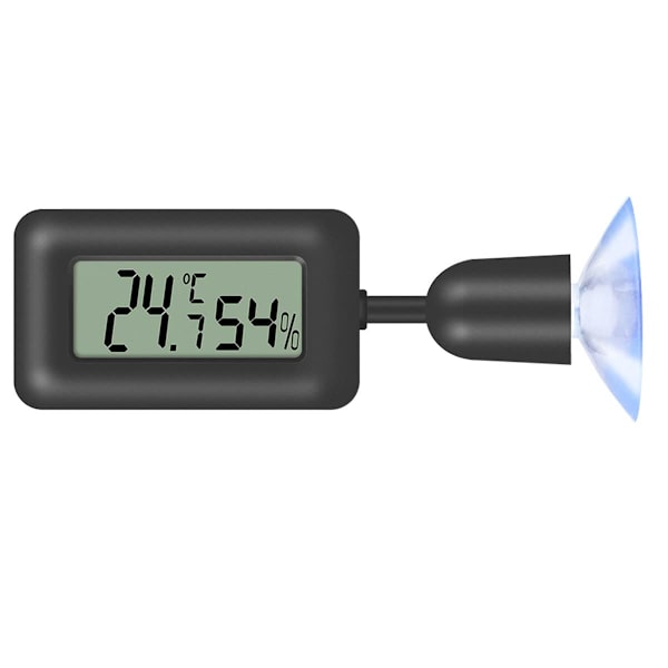 Digitalt hygrometer termometer, mini termometer temperatur LCD termometer fugtighedsmåler med baggrundsbelysning til krybdyr, vivarium, drivhus, baby