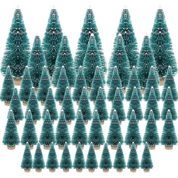 (3,5/4,5/6,5/8,5 cm) 50 mini kunstigt juletræsbord Chris