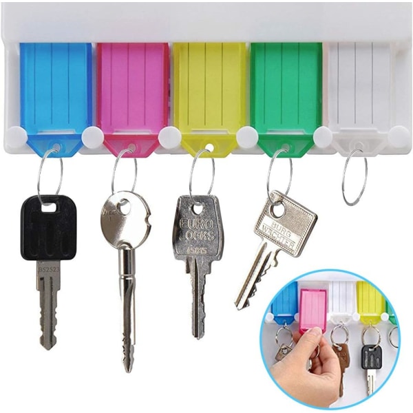20 styks nøglebrik, nøglebrik Farvet plastik nøglebrik, nøglebrik med