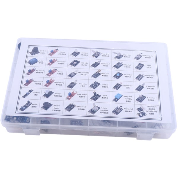 Sett med ultimate 37-i-1 sensormoduler for MCU-utdanning med boks