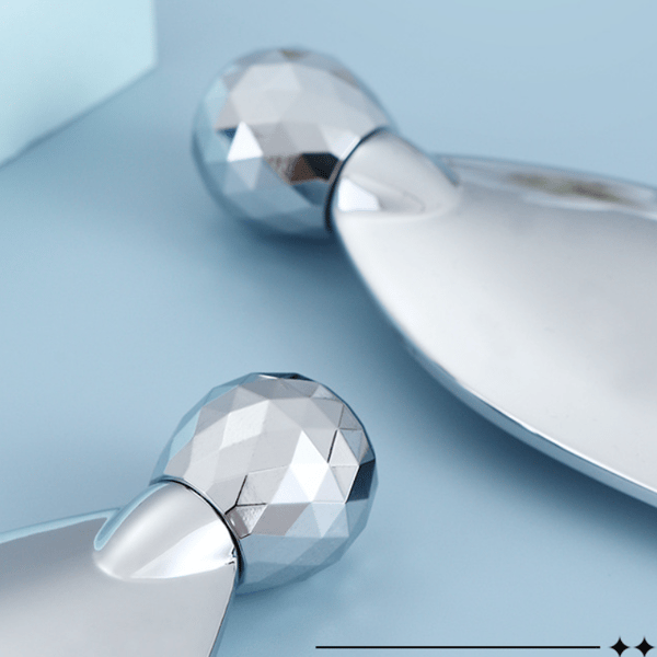 Gua Sha ansiktslyftande metallisk massageplatta (1 st)