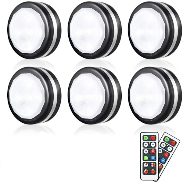 Kaapin valaistussetti 6 kpl RGB Alakaapin valaistus Keittiön LED Langaton kosketus- ja kaukosäädin Väri himmennettävä Kaapin valo Kaappi Juomahylly