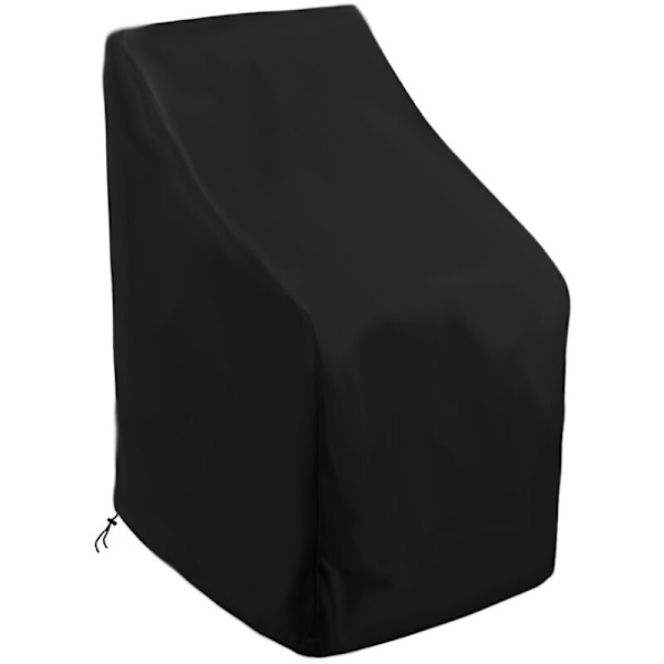Havemøbelbetræk 210D Oxford stof Vandtæt, Stakbar lænestolbetræk, Stolebetræk med udendørs vejrhæmmere 120x65x65x80cm ​(Sort)