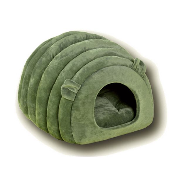 Katteseng Caterpillar Form Katt og Hundehus Plysj Myk Kjæledyrseng Vaskbar Hunde- og Kattepute Seng Egnet for Små Hunder og Katter 40*35*35cm