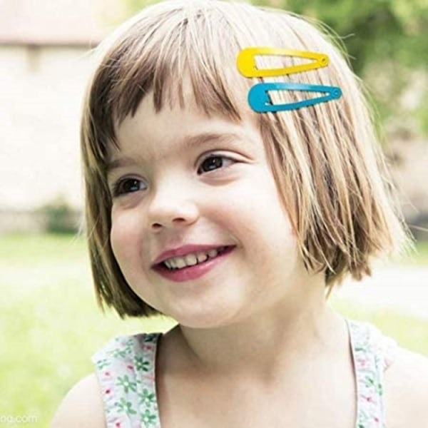 40 stykker blå 5cm metallspenne hårspenner for barn og gi