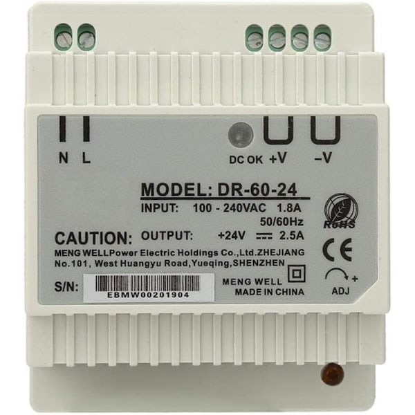 DR-60-24 60W 24V Enkel DIN-skena Strömförsörjning AC/DC Switching Strömförsörjning