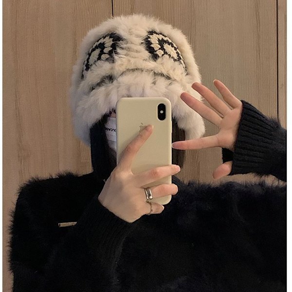 Festhatt Dam Vinterhatt Tidlös Klassisk Mode Fluffig Plysch Fiskare Hopvikbar Mjuk Hatt Casual Bucket En Storlek