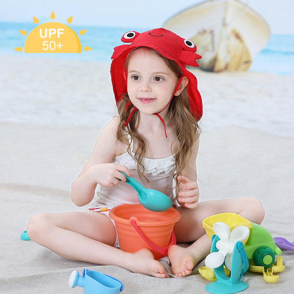 M-UPF50+krabbehatt for baby og småbarn Justerbar - Dekker barn