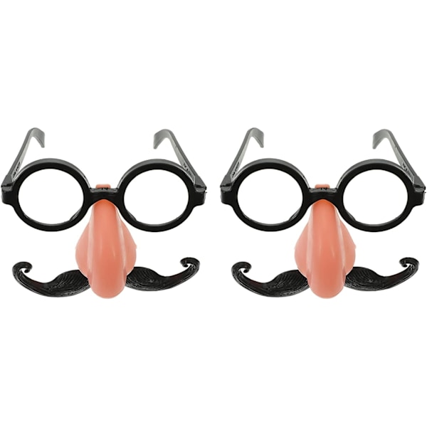 Skæg Ornamenter 2stk Halloween Simuleret Skæg Prop Cosplay Maskerade Fest Sjov Glas Halloween Prank Legetøj Halloween Tilbehør (Sort) Julegaver