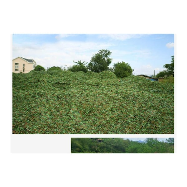 Rektangulært skyggesejl i grønt camouflage mesh, 4x5m, camouflage design