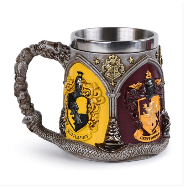 Skol logotyp-mugg i rostfritt stålharts, hög temperaturbeständig vattenkopp, dubbelskikts hemkopp