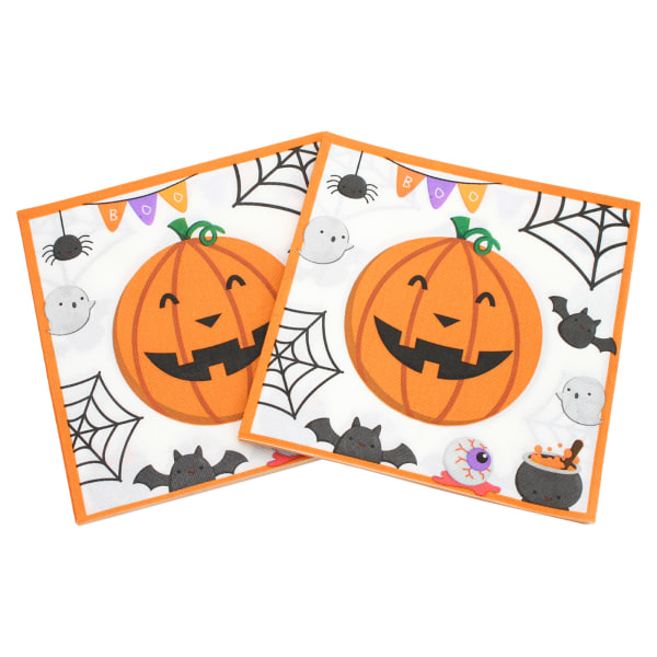 Sæt med 40 Farverige Papirservietter - Halloween Trykte Servietter, DIY, Origami, til Mad, Fødselsdag, Bryllup, Bordpynt, Familiefest