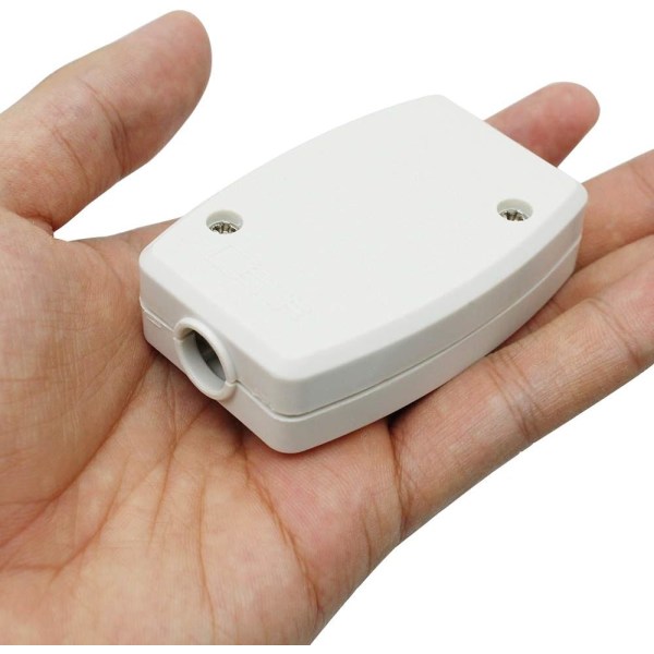 2 stk elektrisk koblingsboks 3-polet elektrisk kabelkontakt koblingsboks - hvit