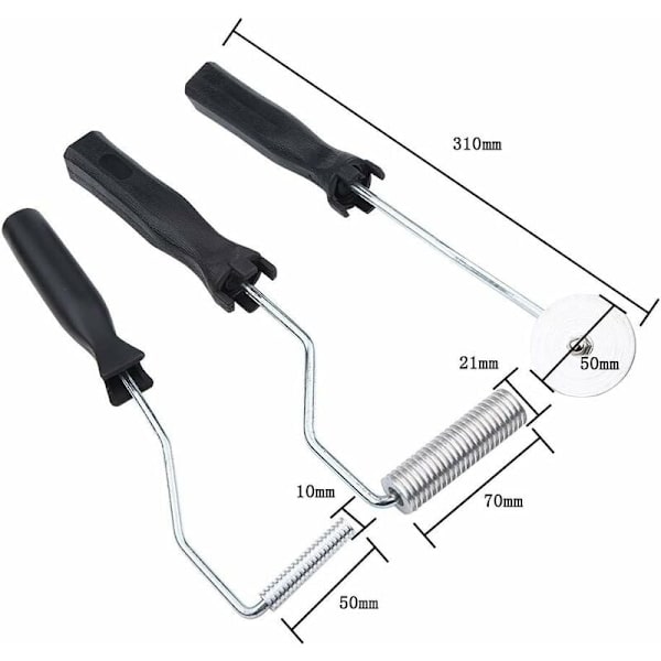 3 stk. Boble Rulle, Boble Padle Værktøj, Aluminium Legering Glasfiber, Kit til Støbning, Harpiks, Komposit